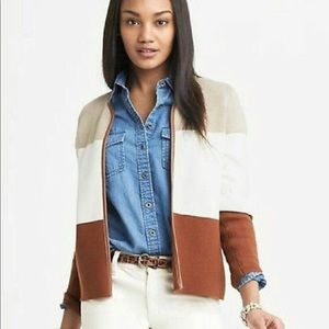 Banana Republic Colorblock Sweater Jacket